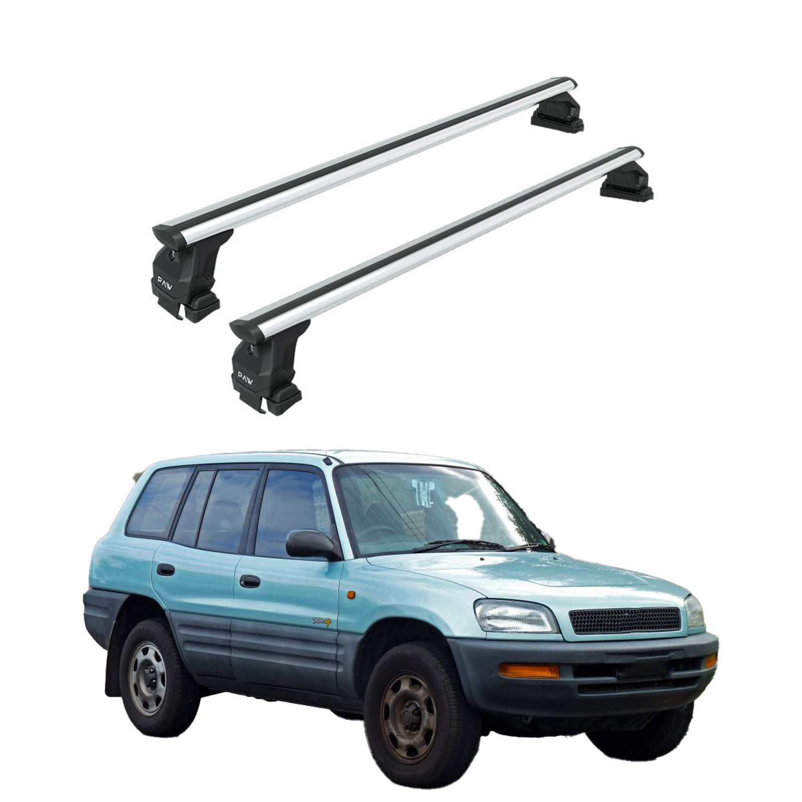 For Toyota Rav 4 1994-2006 Roof Rack Cross Bars Fix Point Pro 6 Alu Silver For Toyota Rav 4 1994-2006 Roof Rack Cross Bars Fix Point Pro 6 Alu Silver
